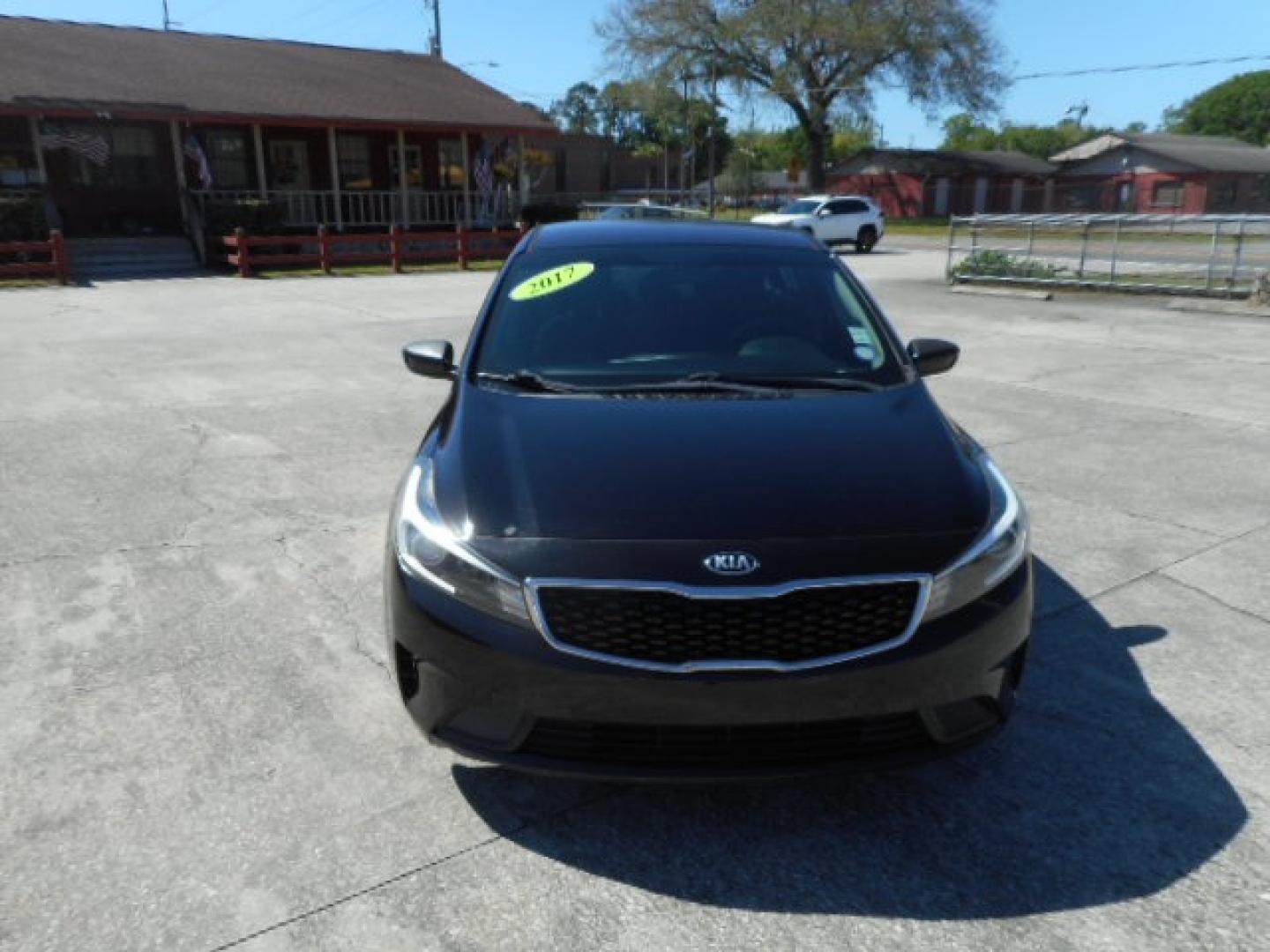 2017 BLACK KIA FORTE LX (3KPFK4A79HE) , located at 10405 Abercorn Street, Savannah, GA, 31419, (912) 921-8965, 31.988262, -81.131760 - Photo#0